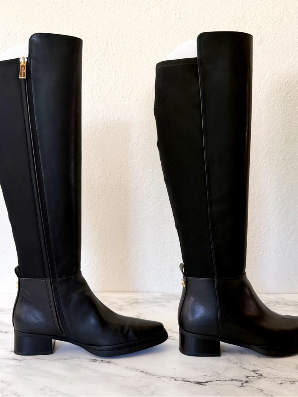 MICHAEL Michael Kors Lex Black Faux Leather Tall Boots - Picture 4 of 10